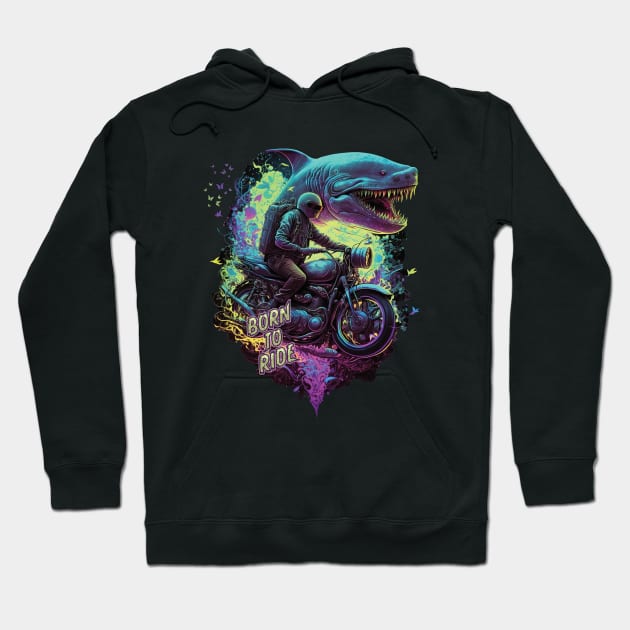 Born to Ride Biker - Steampunk Chopper Hoodie by RailoImage